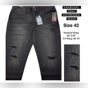 LuLaRoe Women’s Skinny Charcoal Gray Distressed Denim Jeans/Size:42 (22/23W) NWT